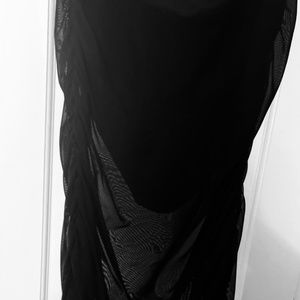 Sexy see through mesh skirt